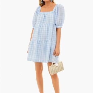 Tuckernuck Blue Plaid Mini Dress